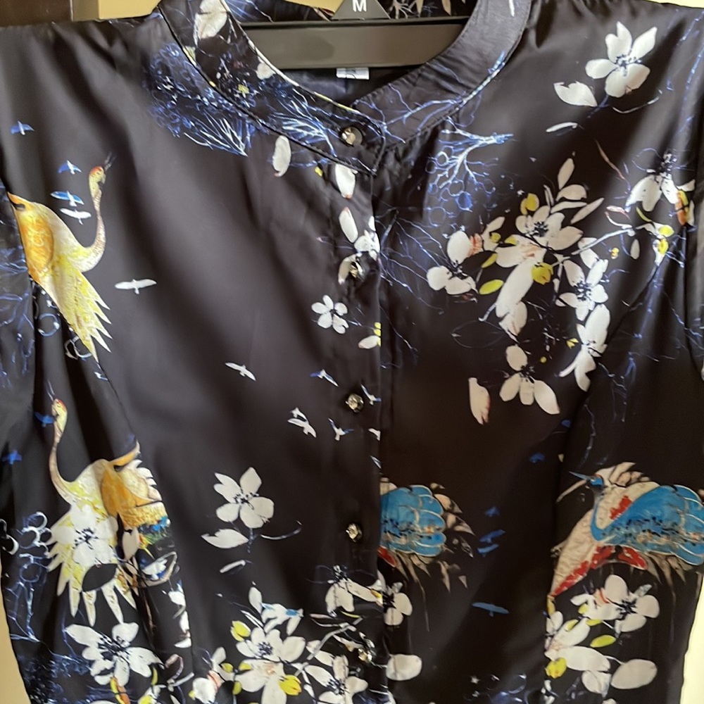 Lovely blue floral Migeer full length dress. Size M - Picture 15 of 16